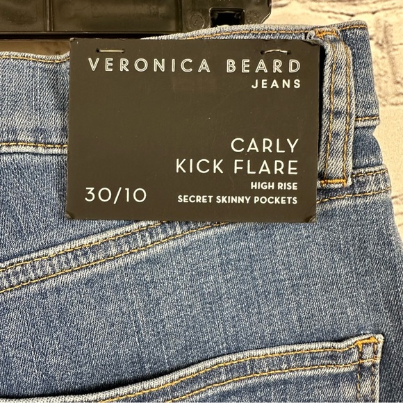 Veronica Beard Jeans Carly Kick Flare Secret Skinny Denim Sierra Wash 30/10 NWT - Picture 6 of 8